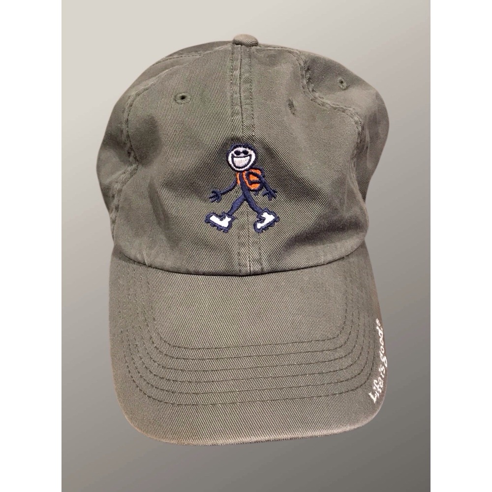 Life is Good Strapback Dad Hat‎ Cap Jake Hiking Walking Olive Green OS